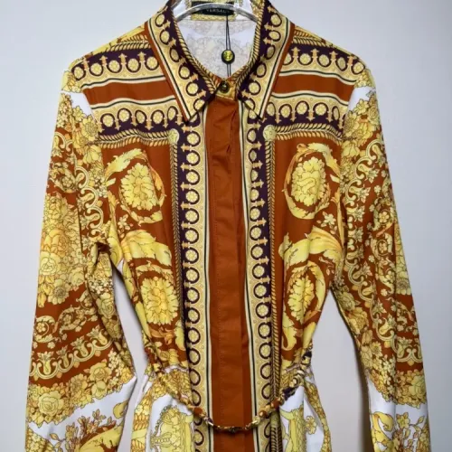 Replica Versace Dresses Long Sleeved For Women #1454424 $92.00 USD for Wholesale