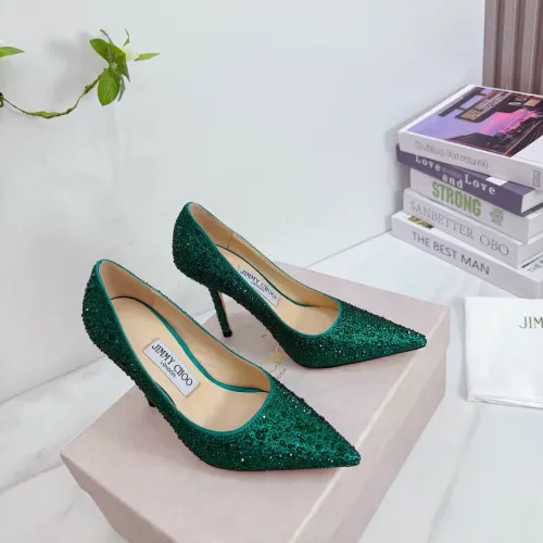 Wholesale Jimmy Choo High-Heeled Shoes For Women #1454449 $118.00 USD, Wholesale Quality Replica Jimmy Choo High-Heeled Shoes