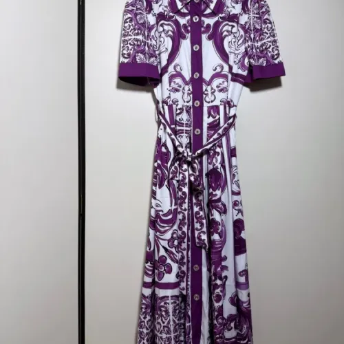 Wholesale Dolce &amp; Gabbana Dresses Short Sleeved For Women #1454470 $105.00 USD, Wholesale Quality Replica Dolce &amp; Gabbana Dresses