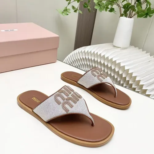 Wholesale MIU MIU Slippers For Women #1454487 $98.00 USD, Wholesale Quality Replica MIU MIU Slippers