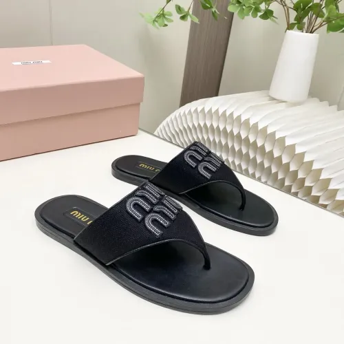 Wholesale MIU MIU Slippers For Women #1454488 $98.00 USD, Wholesale Quality Replica MIU MIU Slippers