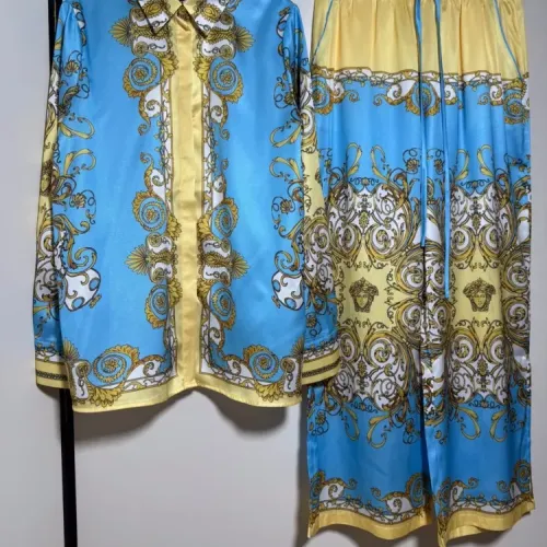 Wholesale Versace Pajamas Long Sleeved For Women #1454517 $102.00 USD, Wholesale Quality Replica Versace Tracksuits