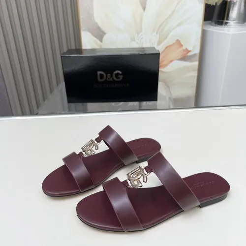 Wholesale Dolce &amp; Gabbana D&amp;G Slippers For Women #1454530 $85.00 USD, Wholesale Quality Replica Dolce &amp; Gabbana D&amp;G Slippers