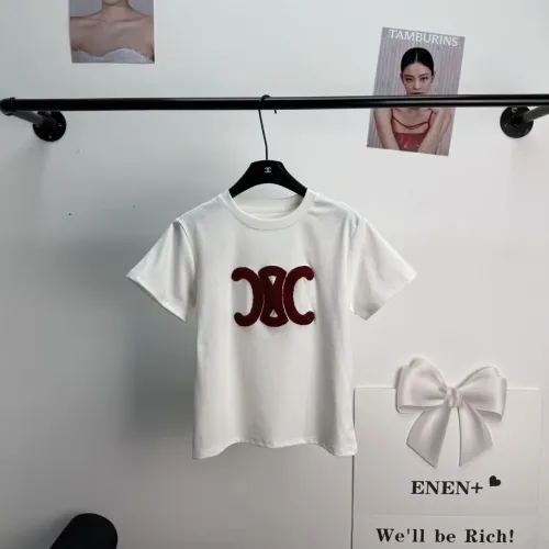 Wholesale Celine T-Shirts Short Sleeved For Women #1454532 $52.00 USD, Wholesale Quality Replica Celine T-Shirts