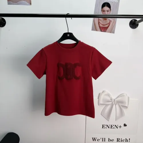 Wholesale Celine T-Shirts Short Sleeved For Women #1454535 $52.00 USD, Wholesale Quality Replica Celine T-Shirts