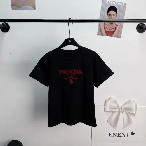 Wholesale Prada T-Shirts Short Sleeved For Women #1454539 $52.00 USD, Wholesale Quality Replica Prada T-Shirts