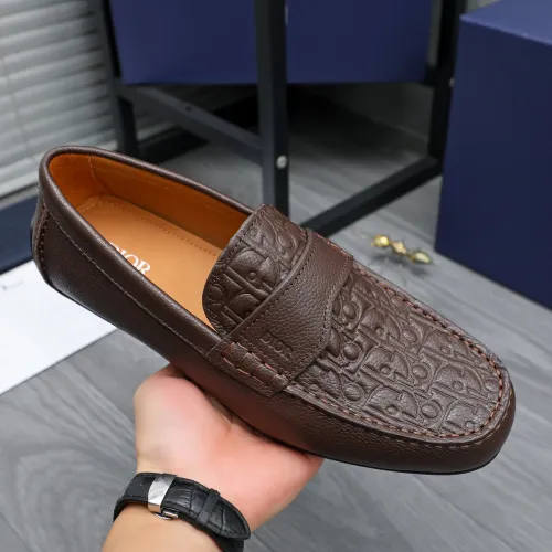 Replica Christian Dior Leather Shoes For Men #1454609 $100.00 USD for Wholesale
