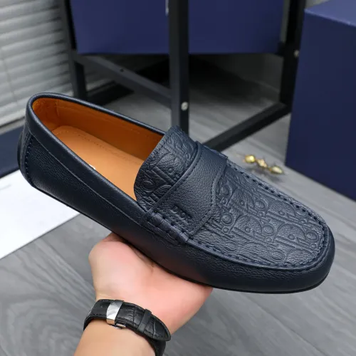 Replica Christian Dior Leather Shoes For Men #1454612 $100.00 USD for Wholesale