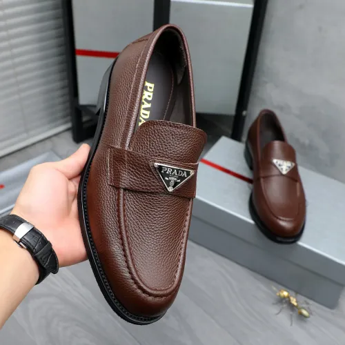 Replica Prada Leather Shoes For Men #1454617 $88.00 USD for Wholesale