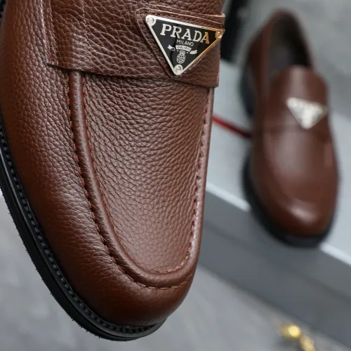 Replica Prada Leather Shoes For Men #1454617 $88.00 USD for Wholesale