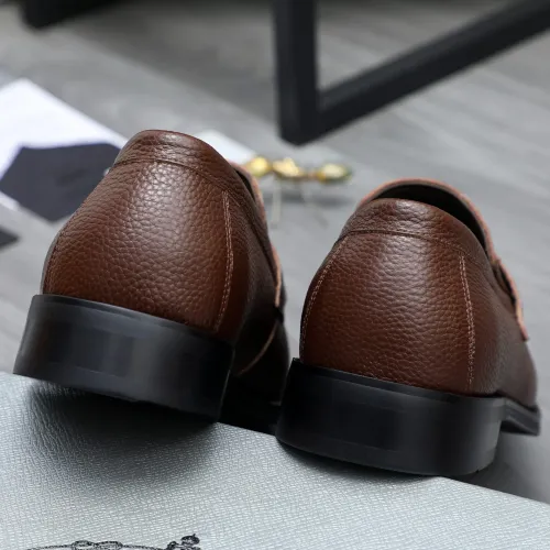 Replica Prada Leather Shoes For Men #1454617 $88.00 USD for Wholesale