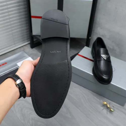 Replica Prada Leather Shoes For Men #1454620 $88.00 USD for Wholesale