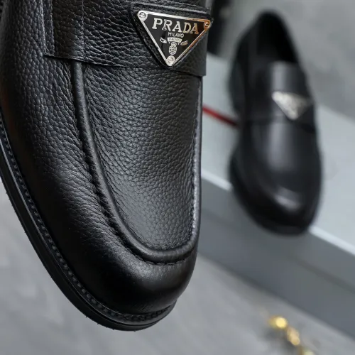 Replica Prada Leather Shoes For Men #1454620 $88.00 USD for Wholesale