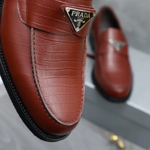 Replica Prada Leather Shoes For Men #1454621 $88.00 USD for Wholesale