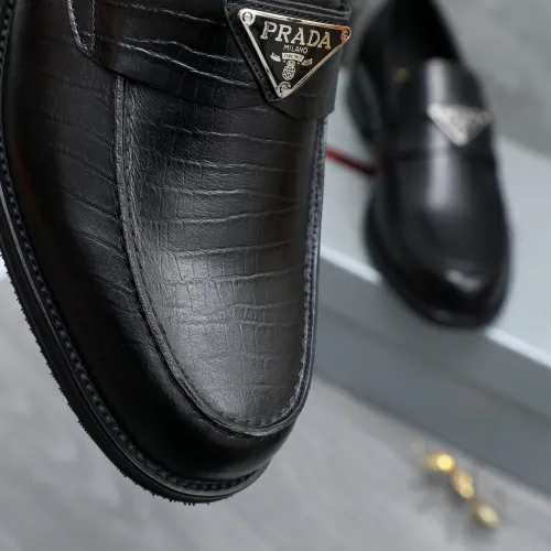 Replica Prada Leather Shoes For Men #1454622 $88.00 USD for Wholesale