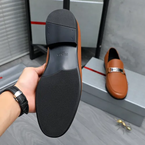 Replica Prada Leather Shoes For Men #1454709 $96.00 USD for Wholesale