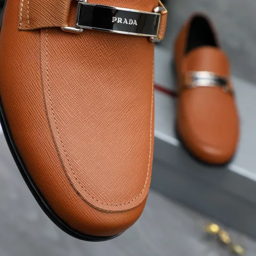 Replica Prada Leather Shoes For Men #1454709 $96.00 USD for Wholesale