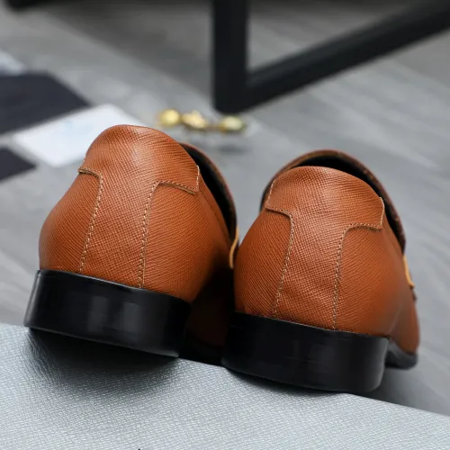 Replica Prada Leather Shoes For Men #1454709 $96.00 USD for Wholesale