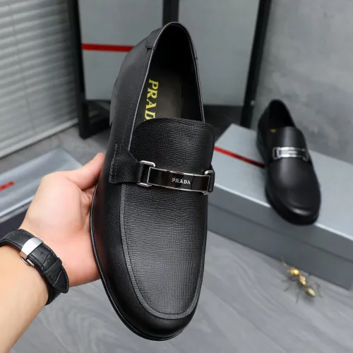 Replica Prada Leather Shoes For Men #1454710 $96.00 USD for Wholesale
