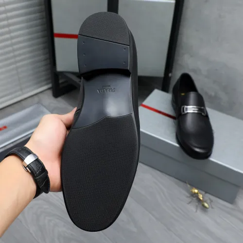 Replica Prada Leather Shoes For Men #1454710 $96.00 USD for Wholesale