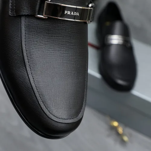 Replica Prada Leather Shoes For Men #1454710 $96.00 USD for Wholesale