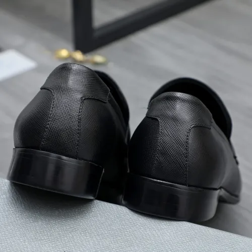 Replica Prada Leather Shoes For Men #1454710 $96.00 USD for Wholesale
