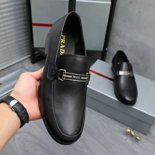 Replica Prada Leather Shoes For Men #1454711 $96.00 USD for Wholesale