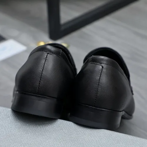 Replica Prada Leather Shoes For Men #1454711 $96.00 USD for Wholesale