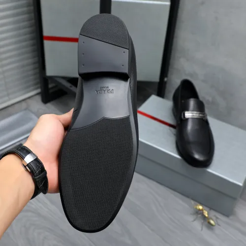 Replica Prada Leather Shoes For Men #1454712 $96.00 USD for Wholesale