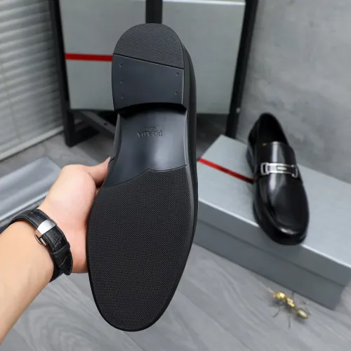 Replica Prada Leather Shoes For Men #1454713 $96.00 USD for Wholesale