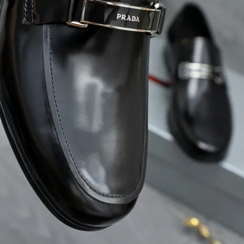 Replica Prada Leather Shoes For Men #1454713 $96.00 USD for Wholesale