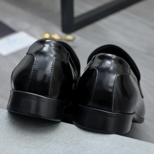 Replica Prada Leather Shoes For Men #1454713 $96.00 USD for Wholesale