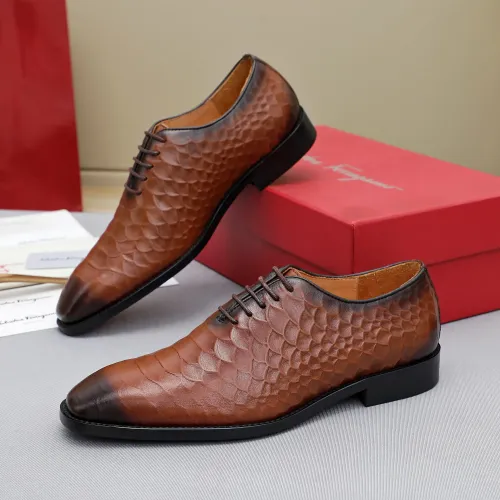 Wholesale Salvatore Ferragamo Leather Shoes For Men #1454973 $92.00 USD, Wholesale Quality Replica Salvatore Ferragamo Leather Shoes