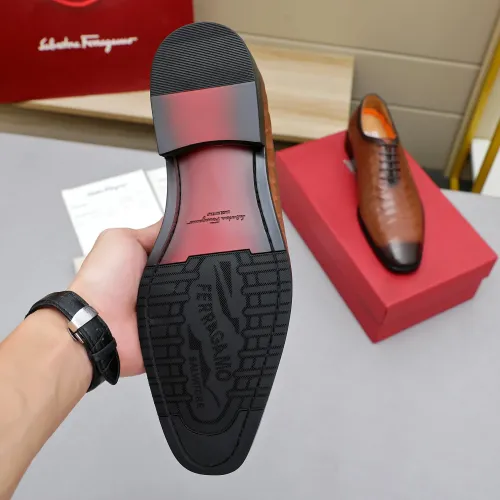 Replica Salvatore Ferragamo Leather Shoes For Men #1454973 $92.00 USD for Wholesale