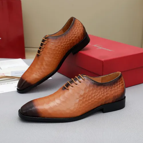 Wholesale Salvatore Ferragamo Leather Shoes For Men #1454974 $92.00 USD, Wholesale Quality Replica Salvatore Ferragamo Leather Shoes