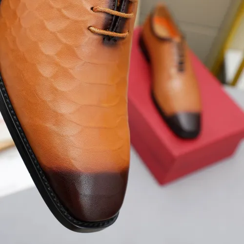 Replica Salvatore Ferragamo Leather Shoes For Men #1454974 $92.00 USD for Wholesale
