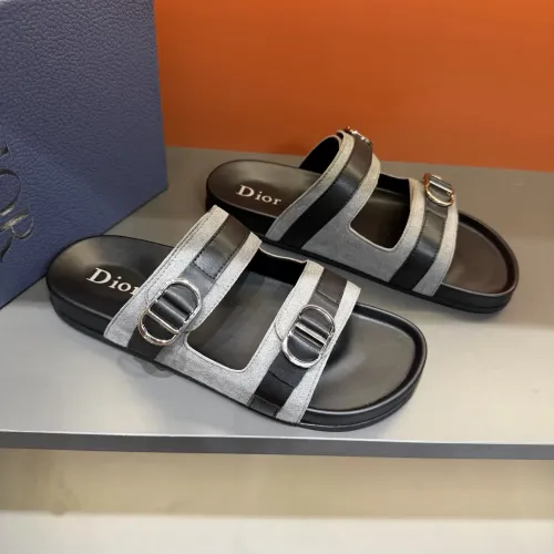 Replica Christian Dior Slippers For Men #1455001 $60.00 USD for Wholesale