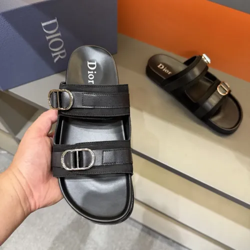 Replica Christian Dior Slippers For Men #1455002 $60.00 USD for Wholesale