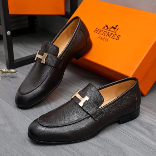 Wholesale Hermes Leather Shoes For Men #1455011 $96.00 USD, Wholesale Quality Replica Hermes Leather Shoes
