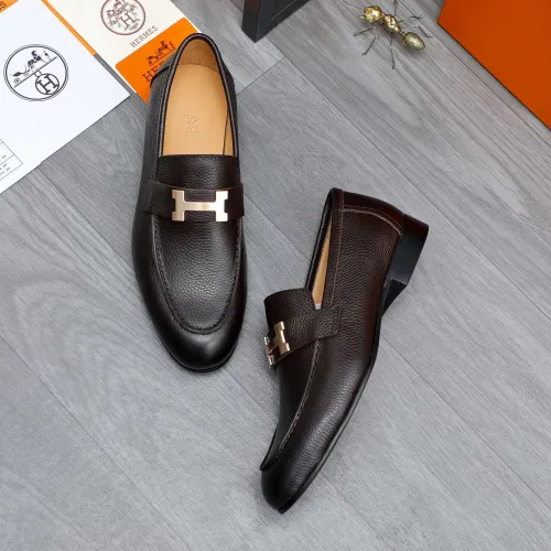 Replica Hermes Leather Shoes For Men #1455011 $96.00 USD for Wholesale