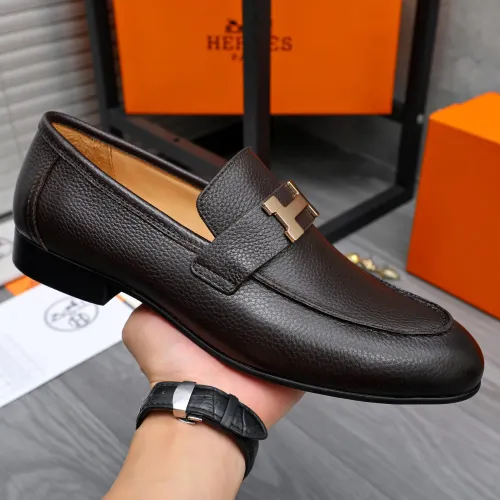 Replica Hermes Leather Shoes For Men #1455011 $96.00 USD for Wholesale