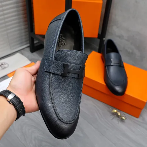 Replica Hermes Leather Shoes For Men #1455012 $96.00 USD for Wholesale