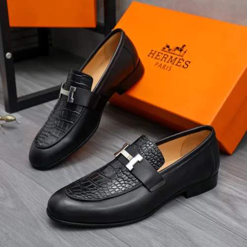Wholesale Hermes Leather Shoes For Men #1455013 $96.00 USD, Wholesale Quality Replica Hermes Leather Shoes