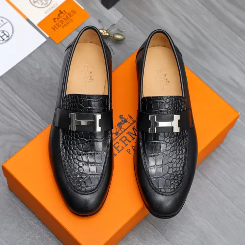 Replica Hermes Leather Shoes For Men #1455013 $96.00 USD for Wholesale