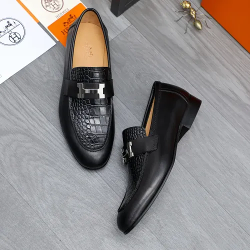 Replica Hermes Leather Shoes For Men #1455013 $96.00 USD for Wholesale