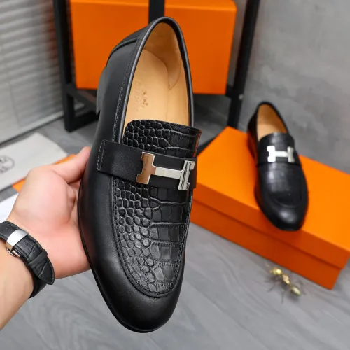 Replica Hermes Leather Shoes For Men #1455013 $96.00 USD for Wholesale