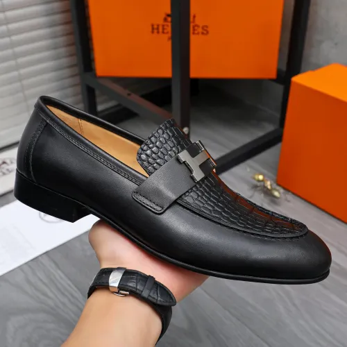 Replica Hermes Leather Shoes For Men #1455013 $96.00 USD for Wholesale