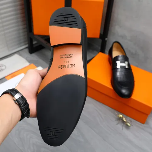 Replica Hermes Leather Shoes For Men #1455013 $96.00 USD for Wholesale