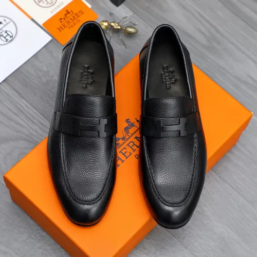 Replica Hermes Leather Shoes For Men #1455014 $96.00 USD for Wholesale