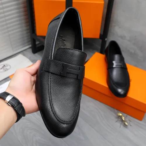 Replica Hermes Leather Shoes For Men #1455014 $96.00 USD for Wholesale